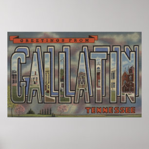 Gallatin Tennessee - stora brevplatser Poster