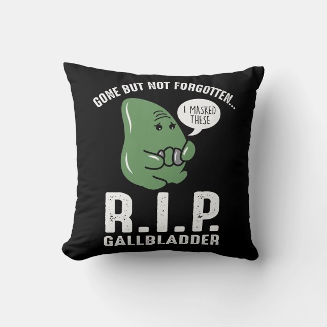 Gallblåsa Borta men inte glömd Kudde (Framsida)