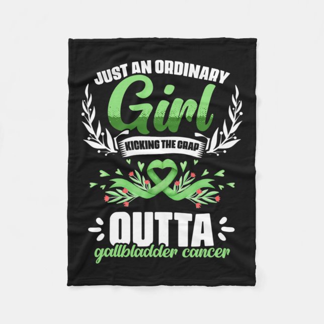 Gallblåsa Cancer Girl Bile Duct Cancer Gallbladd Fleecefilt (Framsidan)