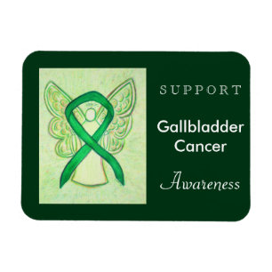 Gallblåsa Cancermedvetenhet Ribbon Angel Magnet