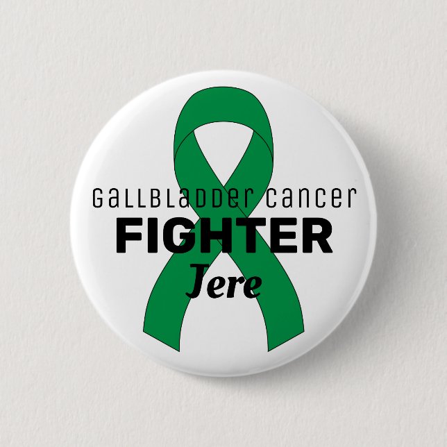 Gallblåscancer Ribbon White-knapp Knapp (Framsida)