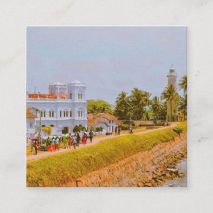Galle City - Sri Lankas södra Kusten Fyrkantigt Visitkort