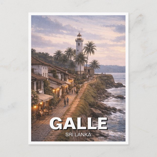 Galle fyr Sri Lanka Vykort (Framsida)