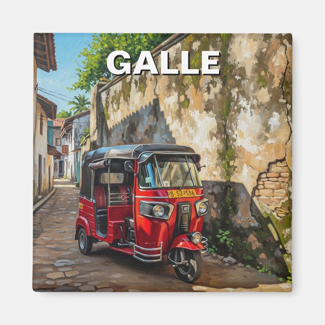 Galle Tuk Tuk Sri Lanka Magnet (Framsidan)