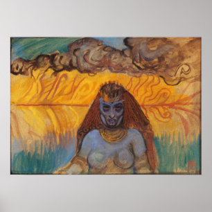 Gallen-Kallela - Babyloniska kvinnan (övre delen a Poster