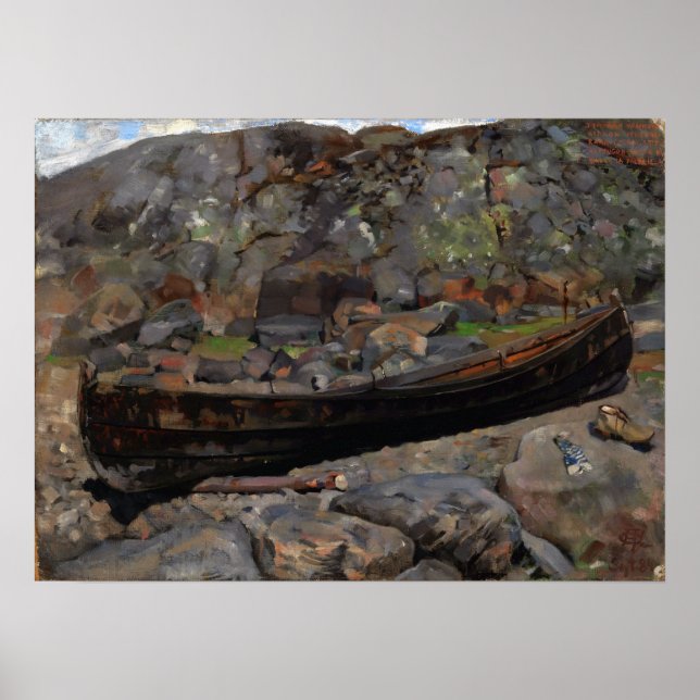 Gallen-Kallela - Boat on a Rocky Shore Poster (Framsidan)