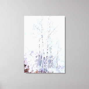 Gallen-Kallela - Frosty Birch Träd, bra art Canvastryck