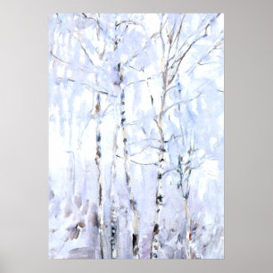 Gallen-Kallela - Frosty Birch Träd, bra art Poster