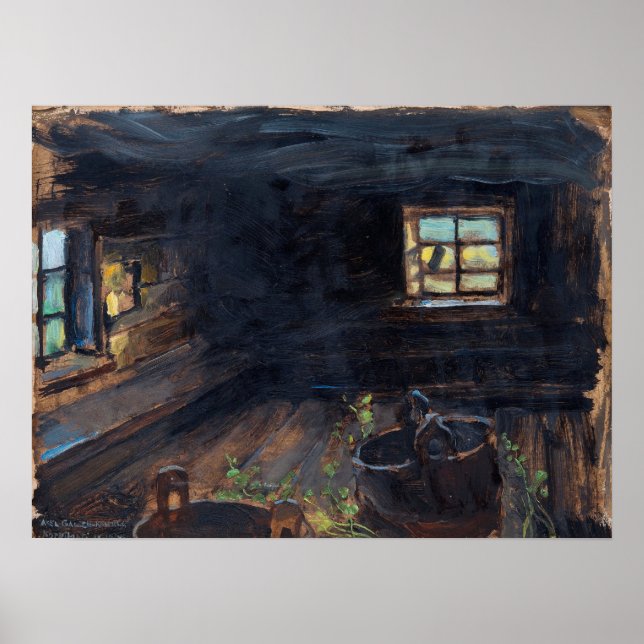 Gallen-Kallela - Insida Sauna Poster (Framsidan)