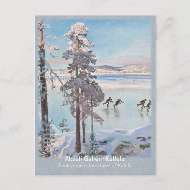 Gallen-Kallela Kalela Scaters Luistelijat CC0812 Vykort (Framsida)