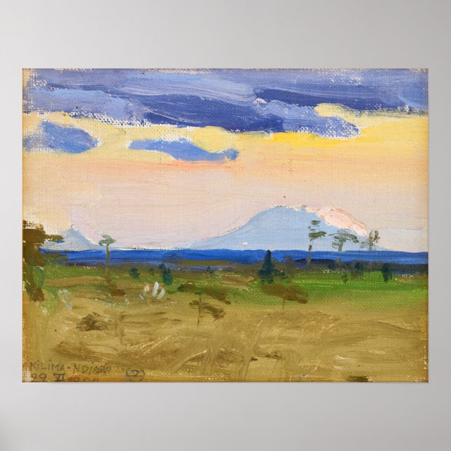 Gallen-Kallela - Kilimanjaro 1909 Poster (Framsidan)