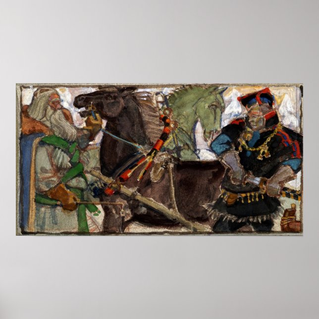 Gallen-Kallela - Poetry Draft, Underbar-Kalevala Poster (Framsidan)