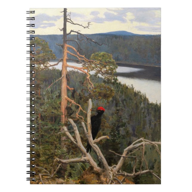 Gallen-Kallela - Underbar Black Woodpecker 1894 Anteckningsbok (Framsidan)
