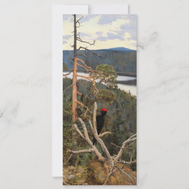 Gallen-Kallela - Underbar Black Woodpecker 1894 Inbjudningar (Framsida)