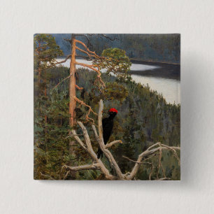 Gallen-Kallela - Underbar Black Woodpecker 1894 Knapp