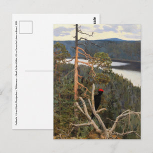 Gallen-Kallela - Underbar Black Woodpecker 1894 Vykort