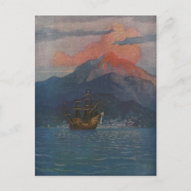 Galleon på spanska Main Vykort (Framsida)