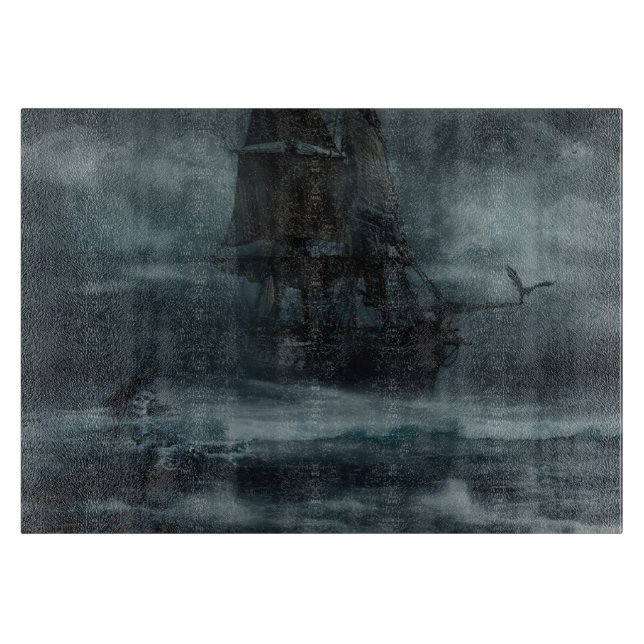 Galleon seglar på ett krokigt hav (Framsidan)