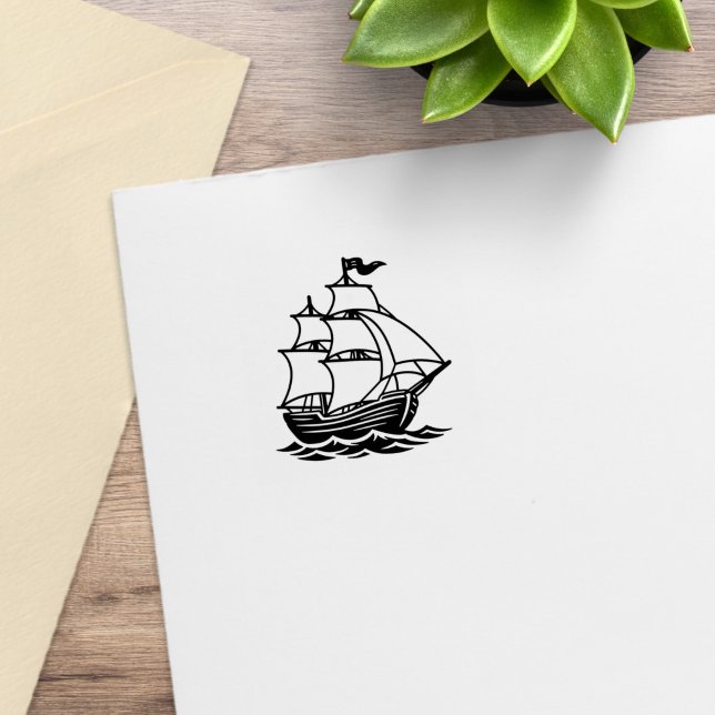 Galleon Trä Segelfartyg 1x1 Stämpel (Skapare uppladdad)