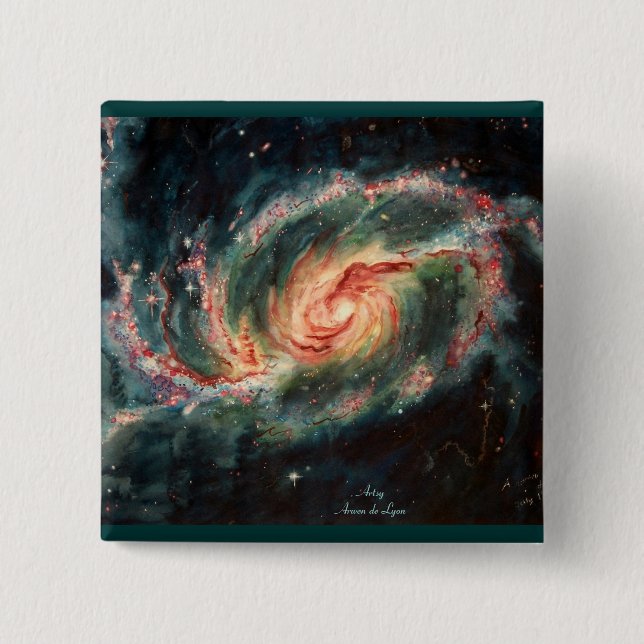Gallerförsedd spiral galax knapp (Framsida)