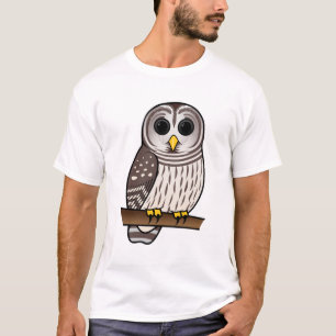 Gallerförsedd uggla för tecknad t-shirt