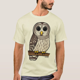 Gallerförsedd uggla för tecknad t-shirt