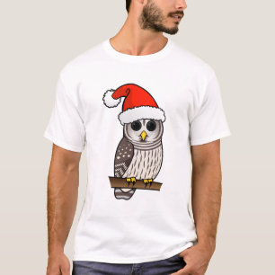Gallerförsedd uggla Santa för jul Tee