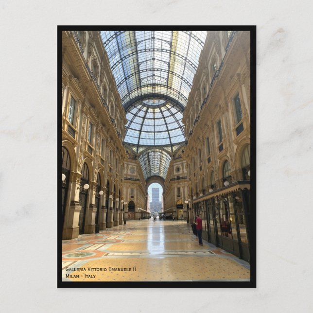 Galleria Vittorio Emanuele arcade - Milano, Italie Vykort (Framsida)