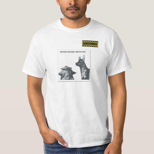 GalleriDangerhouse för T-tröja svart kåt VIT T-shirt (Framsida)
