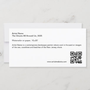 Galleriet för långa artisttecken, oformaterat QR-k Julkort