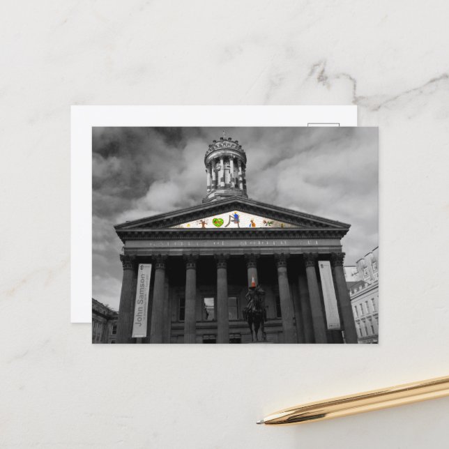 Galleriet för modern konst, Glasgow, Skottland vyk Vykort (Fram/Back In Situ)