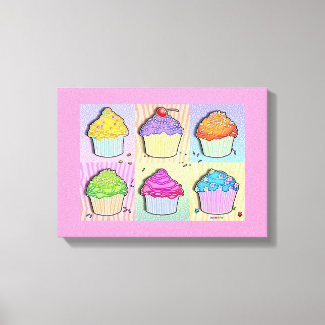 Galleriet för POP ART-MUFFINSAR har öppnats på arb Canvastryck (Framsida)