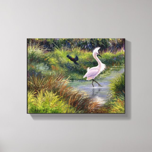 Galleriet "Fowl Territory" Wrapped Canvas Skriv ut (Framsida)