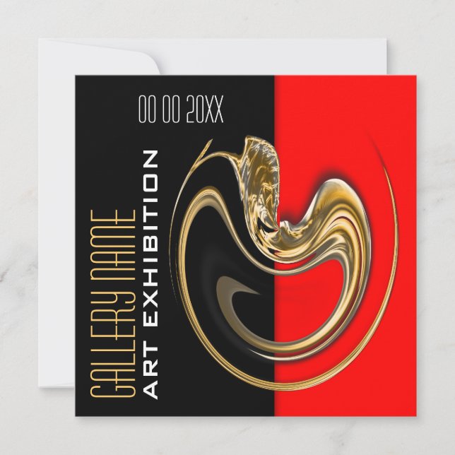Gallerit för utställningen för konstsmyckenshowen inbjudningar (Framsida)