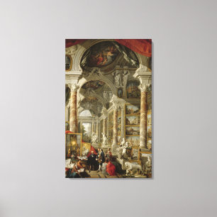 Gallerit med beskådar av moderna Rome, 1759 Canvastryck