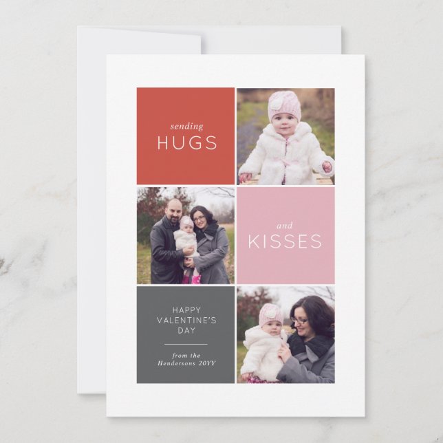 Gallery 3 Photo Valentine Julkort (Framsida)