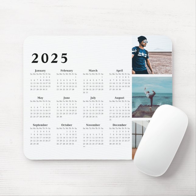 Gallery Calendar för 2025-Personlig Musmatta (Med mus)