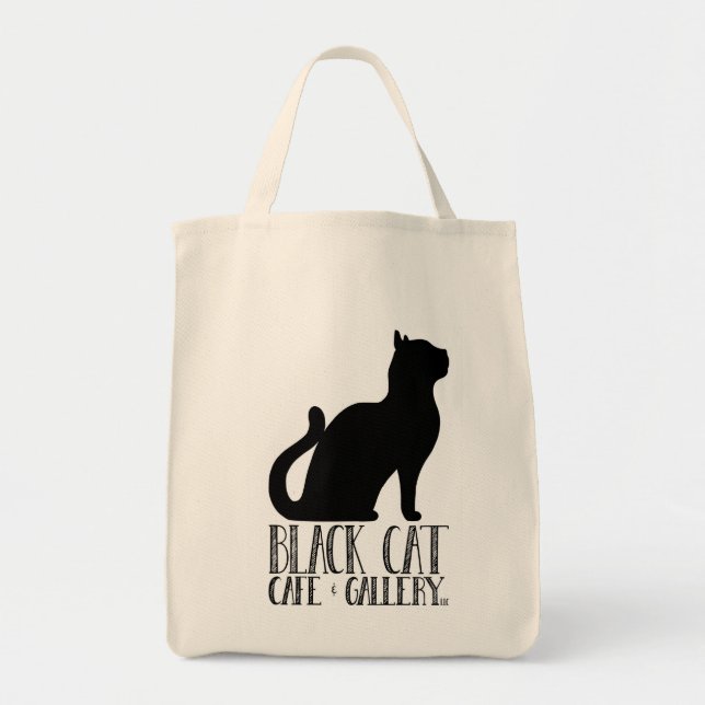 Gallery Cat | Kat Tote Bag, Organic Cotton Bag, ti Tygkasse (Framsidan)