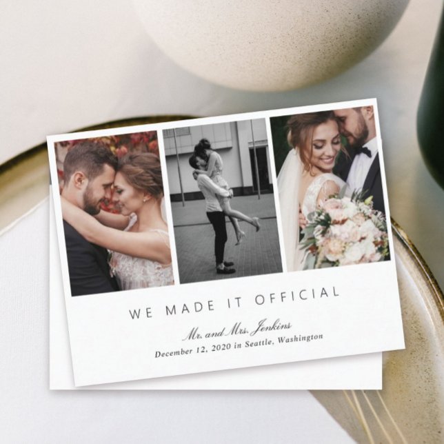 Gallery Multi Photo Officiell Elopement Vykort (Skapare uppladdad)