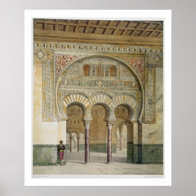 Gallery of the Court of Lejon vid Alhambra, Poster (Framsidan)