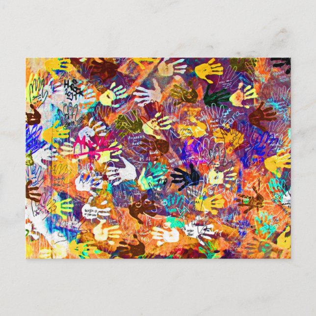 Gallery öster, Berlinmuren, Händer (2) Vykort (Framsida)