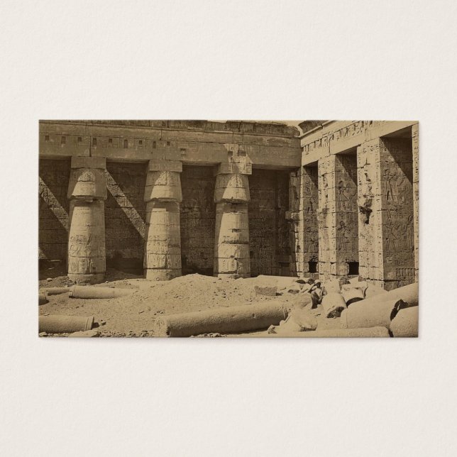 Gallery vid andra domstolen i Thutmose I i Medinet Visitkort (Framsidan)