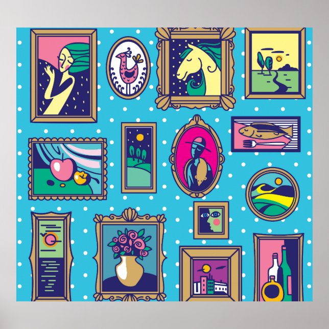 Gallery Wall: Diverse Bild-samling Poster (Framsidan)