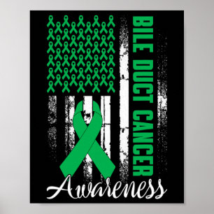 Gallgångscancer Medvetenhet Kelly Grön Band Us F Poster