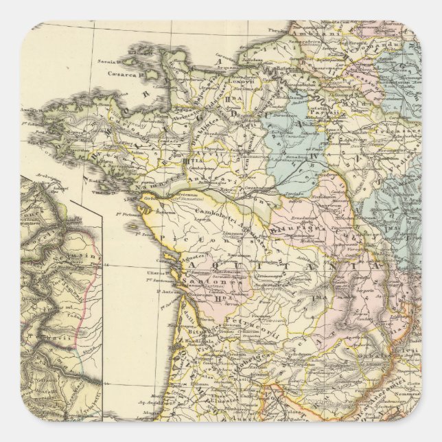 Gallia Fyrkantigt Klistermärke (Framsida)