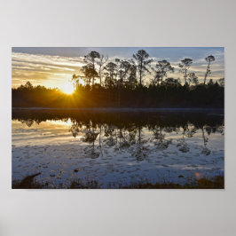 Galliard Sjö Sunrise, Audubon Bird Sanctuary Poster