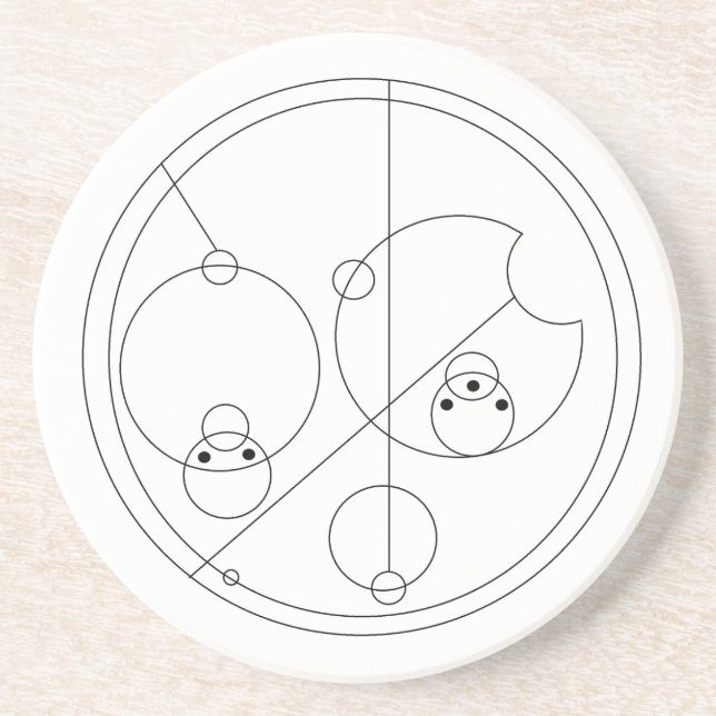 Gallifreyan älskar jag dig kustfartyget underlägg sandsten (Framsidan)