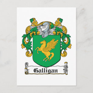 Galligan Family Crest Vykort