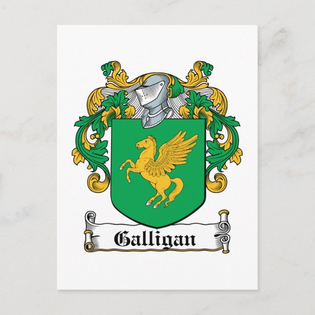 Galligan Family Crest Vykort (Framsida)