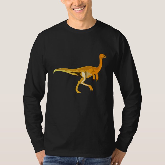Gallimus Abstrakt Dinosaur Design T Shirt (Framsida)